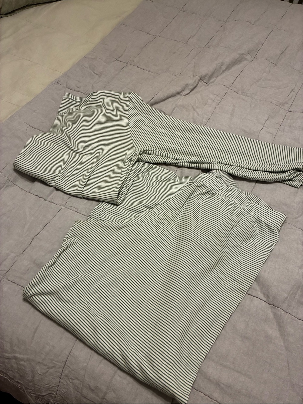 Lake Long Long Pima Crew Pajama Set